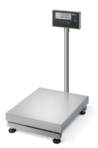 Geeichte Edelstahl Plattformwaage mit Akku Geeichte Edelstahl Plattformwaage mit Akku