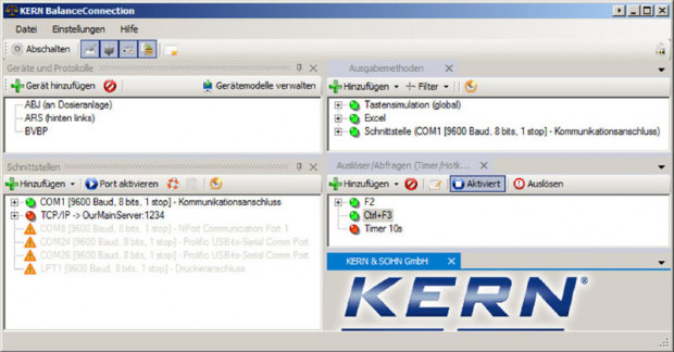 Waagen Software KERN Balance Connection