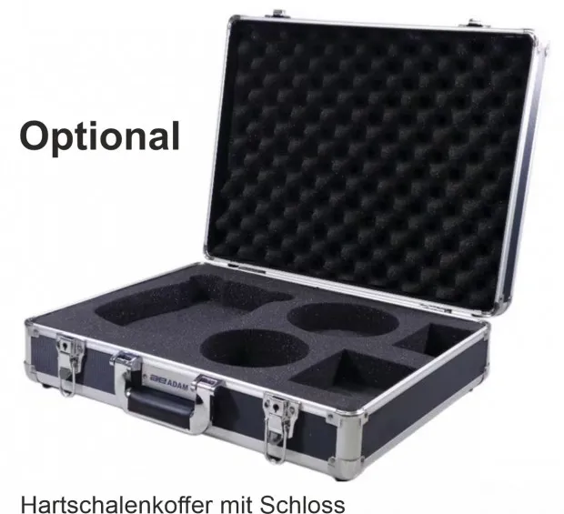 Ansicht zeigt den Hartschalenkoffer für Präzisionswaage HCB1002M mit passgenauem Schaumstoffeinsatz