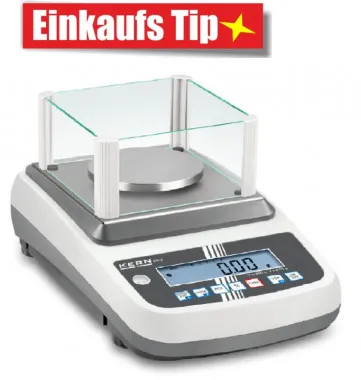 Professionelle, eichfähige Goldwaage mit Windschutz für den Gold An- und Verkauf