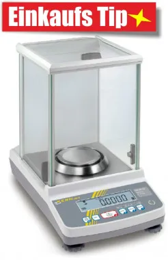 Eichfähige Analysenwaage - Laborausrüstung von KERN 82g/0,1mg