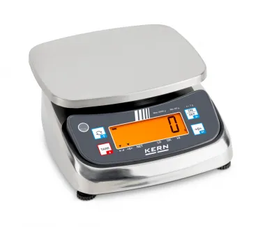 Edelstahlwaage für Lebensmittel, Gastronomie & Feuchtbereiche – 3 kg / 1 g - KERN FPS 3K-3M