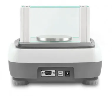 Rückseite der KERN EWJ Waage mit Anschlüssen wie dem RS 232