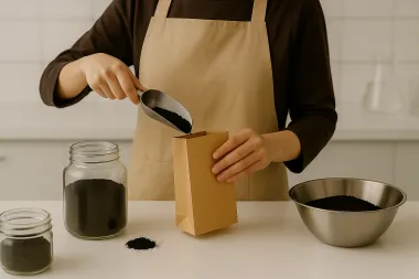 Abfüllen von Tee, Kaffe oder Gewürzen