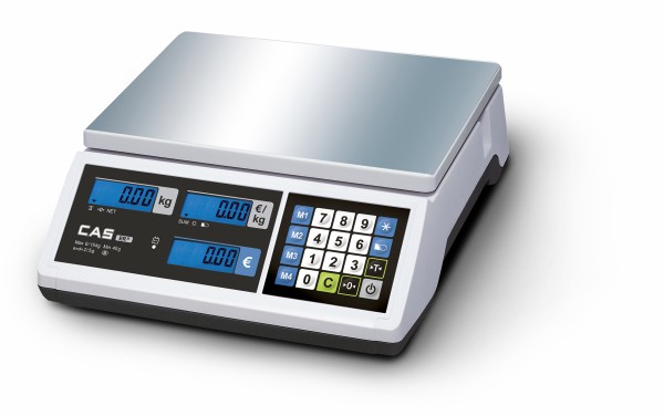 CAS ERJ Handelswaage mit Eichung. Für den Verkauf von Lebensmitteln